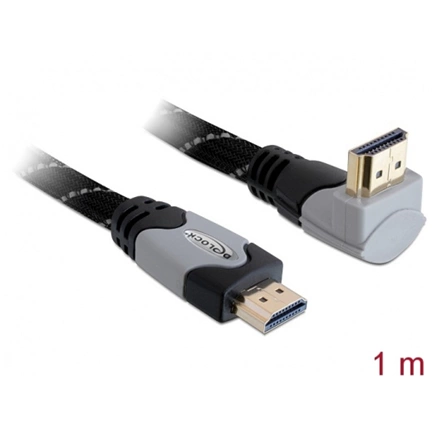 DELOCK Cable High Speed HDMI with Ethernet male/male angled 1m (82993)