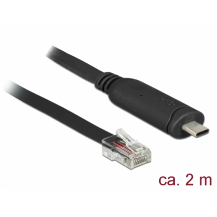 Delock Adapter USB 2.0 C-típusú apa > 1 x soros RS-232 RJ45 apa 2,0 m