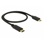 Delock Kábel USB Type-C™ 2.0 dugó > USB 2.0 Micro-B típusú dugó 0,5 m fekete (3 év)