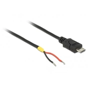 Delock USB 2.0 micro B -> nyitott vezeték M/M tápkábel 0.15m fekete