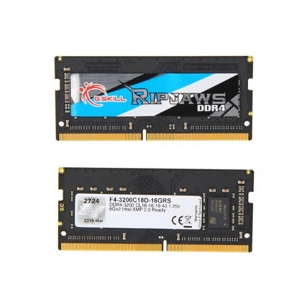 G.SKILL Ripjaws DDR4 SO-DIMM 3200MHz CL18 16GB Kit2 (2x8GB)