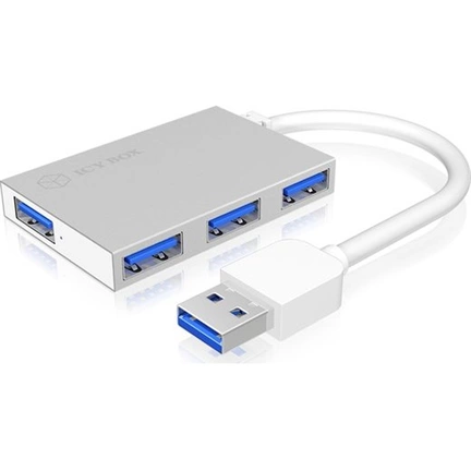 ICY BOX 4 Port USB 3.0 IB-HUB1402 Hub Aluminium