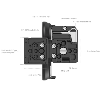 SMALLRIG Horizontal-to-Vertical Mount Plate Kit for Canon EOS Specific R Series Cameras 4300