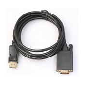 VCOM kábel DisplayPort 1.2V - VGA (Apa-Apa), 1.8m, Fekete