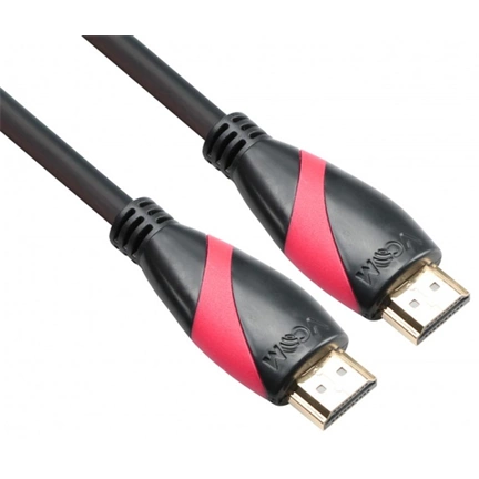 VCOM kábel HDMI (Apa-Apa)  1.8m (V2.0, 3D) Piros/Fekete
